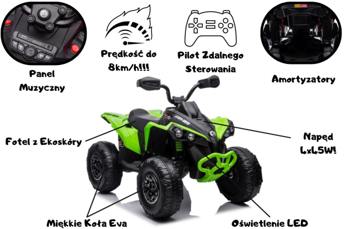 Quad na akumulator dla dziecka Can-am Renegate